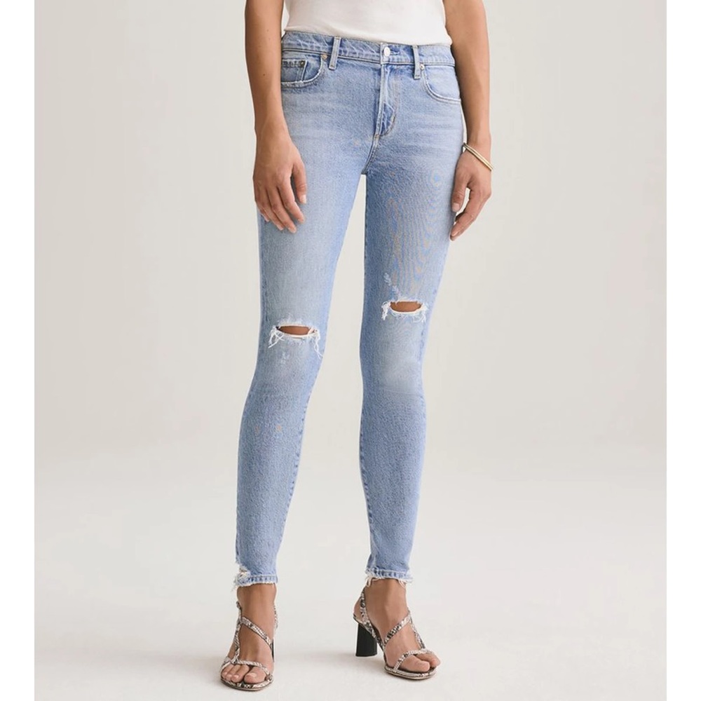 NWT AGOLDE Sophie Mid Rise Ankle Jeans in Coastal